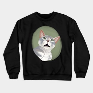 Silver Tabby :: Canines and Felines Crewneck Sweatshirt